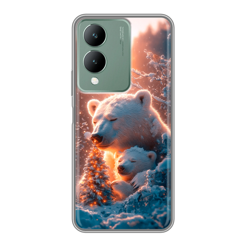 Силиконовый чехол на Vivo Y17s с принтом Новый год Силиконовый чехол на Vivo Y17s с принтом Новый год