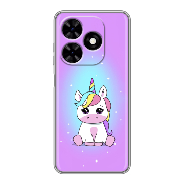 Силиконовый чехол на Tecno Spark Go 2024 с принтом Единорог Силиконовый чехол на Tecno Spark Go 2024 с принтом Единорог