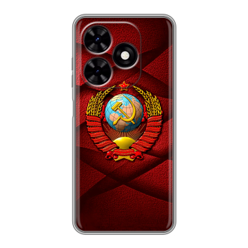 Силиконовый чехол на Tecno Spark Go 2024 с принтом Герб СССР Силиконовый чехол на Tecno Spark Go 2024 с принтом Герб СССР