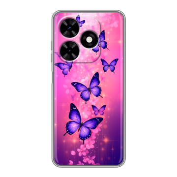 Силиконовый чехол на Tecno Spark Go 2024 с принтом Бабочки