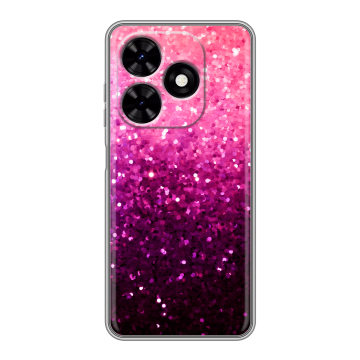 Силиконовый чехол на Tecno Spark Go 2024 с принтом Блестки