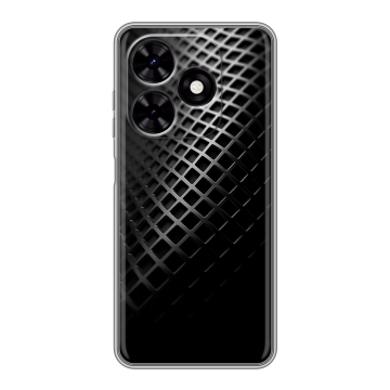Силиконовый чехол на Tecno Spark Go 2024 с принтом Текстура металла
