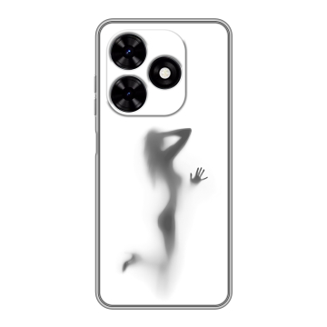 Силиконовый чехол на Tecno Spark Go 2024 с принтом Силуэт