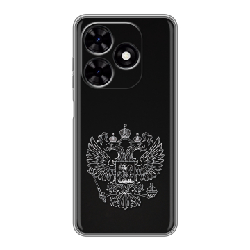 Силиконовый чехол на Tecno Spark Go 2024 с принтом Герб России