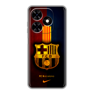 Силиконовый чехол на Tecno Spark Go 2024 с принтом Барселона Barcelona