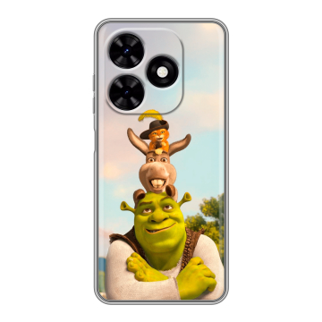 Силиконовый чехол на Tecno Spark Go 2024 с принтом Шрек Shrek