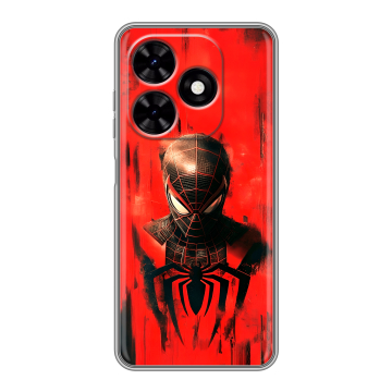 Силиконовый чехол на Tecno Spark Go 2024 с принтом человек паук spiderman