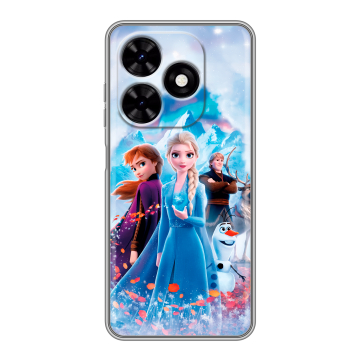 Силиконовый чехол на Tecno Spark Go 2024 с принтом Холодное сердце Frozen