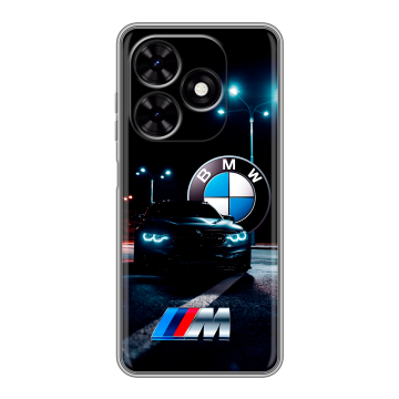 Силиконовый чехол на Tecno Spark Go 2024 с принтом БМВ BMW