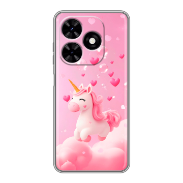 Силиконовый чехол на Tecno Spark Go 2024 с принтом Единорог