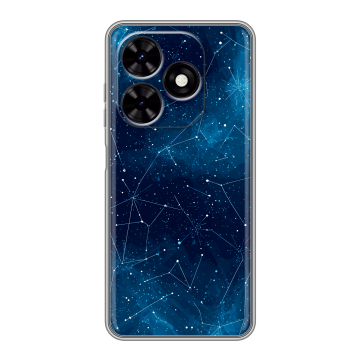 Силиконовый чехол на Tecno Spark Go 2024 с принтом Космос звезды