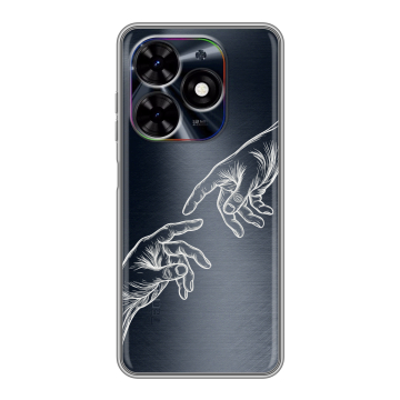Силиконовый чехол на Tecno Spark Go 2024 с принтом Сотворение мира
