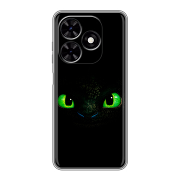 Силиконовый чехол на Tecno Spark Go 2024 с принтом Как приручить дракона