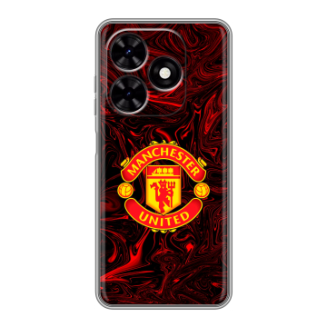 Силиконовый чехол на Tecno Spark Go 2024 с принтом Manchester United