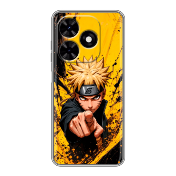 Силиконовый чехол на Tecno Spark Go 2024 с принтом Naruto Наруто