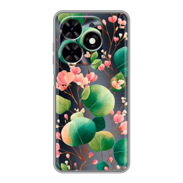 Силиконовый чехол на Tecno Spark Go 2024 с принтом женский