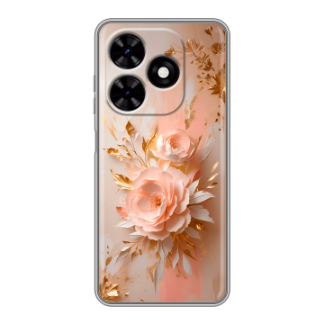 Силиконовый чехол на Tecno Spark Go 2024 с принтом женский