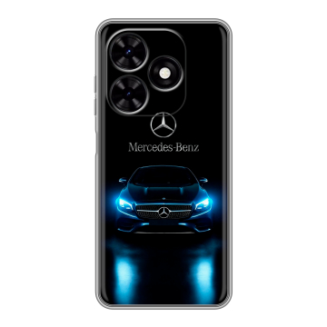 Силиконовый чехол на Tecno Spark Go 2024 с принтом Mercedes Мерседес