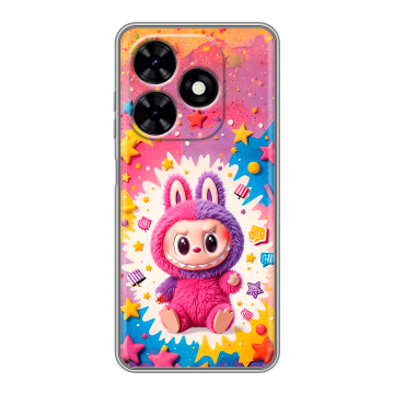 Силиконовый чехол на Tecno Spark Go 2024 с принтом Labubu Лабубу