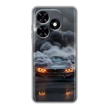 Силиконовый чехол на Tecno Spark Go 2024 с принтом BMW БМВ