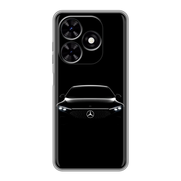 Силиконовый чехол на Tecno Spark Go 2024 с принтом Mercedes Мерседес