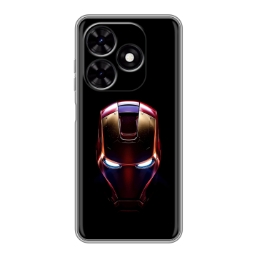 Силиконовый чехол на Tecno Spark Go 2024 с принтом IronMan Железный человек