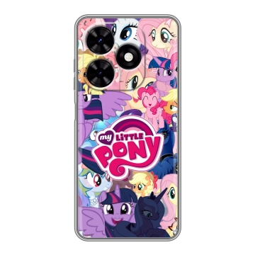 Силиконовый чехол на Tecno Spark Go 2024 с принтом My little pony Дружба чудо
