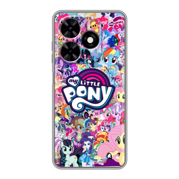 Силиконовый чехол на Tecno Spark Go 2024 с принтом My little pony Дружба чудо