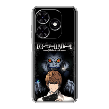 Силиконовый чехол на Tecno Spark Go 2024 с принтом Death note Тетрадь смерти
