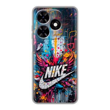 Силиконовый чехол на Tecno Spark Go 2024 с принтом Nike Найк Силиконовый чехол на Tecno Spark Go 2024 с принтом Nike Найк