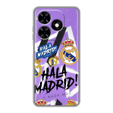 Силиконовый чехол на Tecno Spark Go 2024 с принтом Real Madrid Реал Мадрид