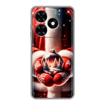 Силиконовый чехол на Tecno Spark Go 2024 с принтом Новый год