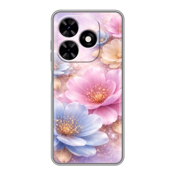Силиконовый чехол на Tecno Spark Go 2024 с принтом женский