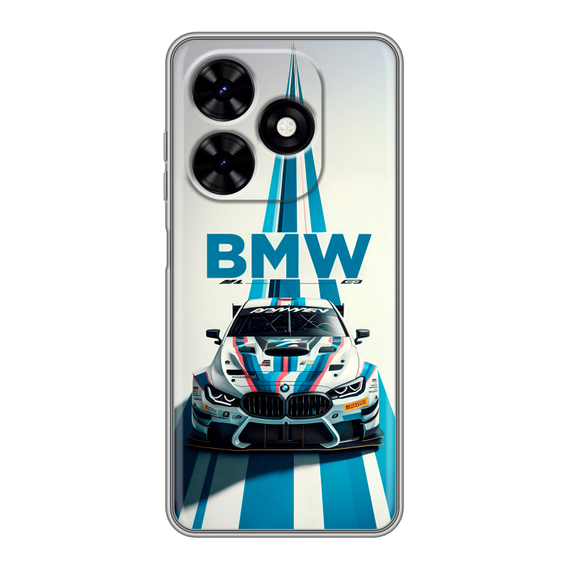 Силиконовый чехол на Tecno Spark Go 2024 с принтом БМВ BMW Силиконовый чехол на Tecno Spark Go 2024 с принтом БМВ BMW