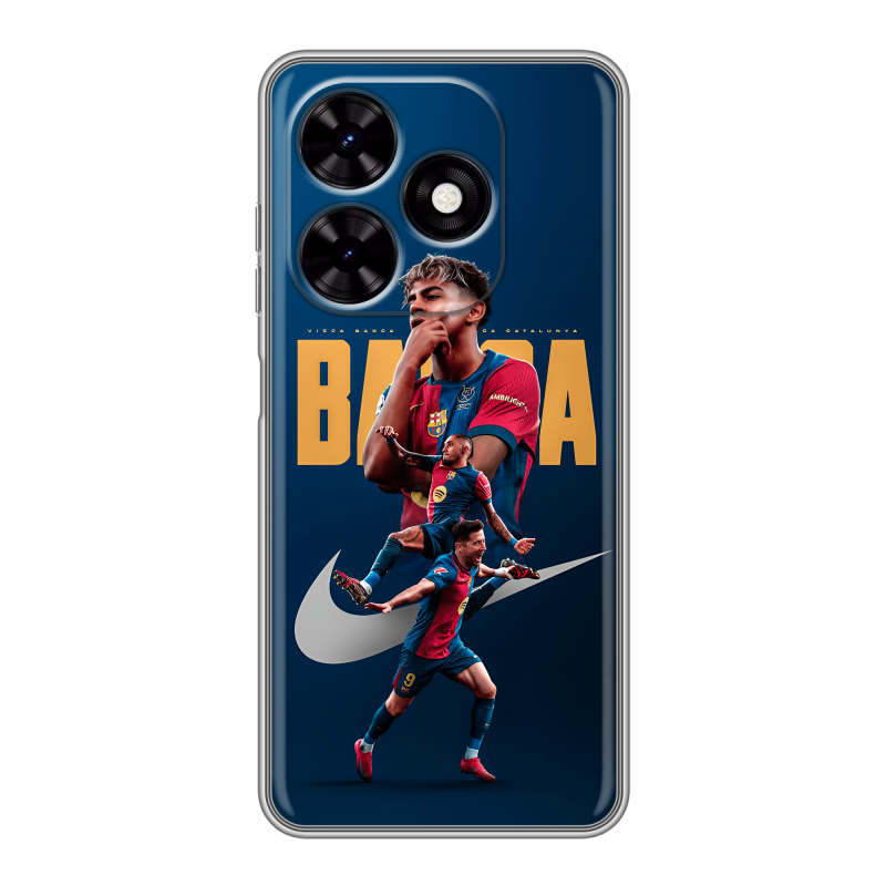 Силиконовый чехол на Tecno Spark Go 2024 с принтом Барселона Barca Yamal Силиконовый чехол на Tecno Spark Go 2024 с принтом Барселона Barca Yamal