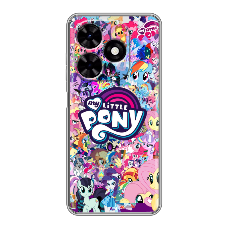 Силиконовый чехол на Tecno Spark Go 2024 с принтом My little pony Дружба чудо Силиконовый чехол на Tecno Spark Go 2024 с принтом My little pony Дружба чудо