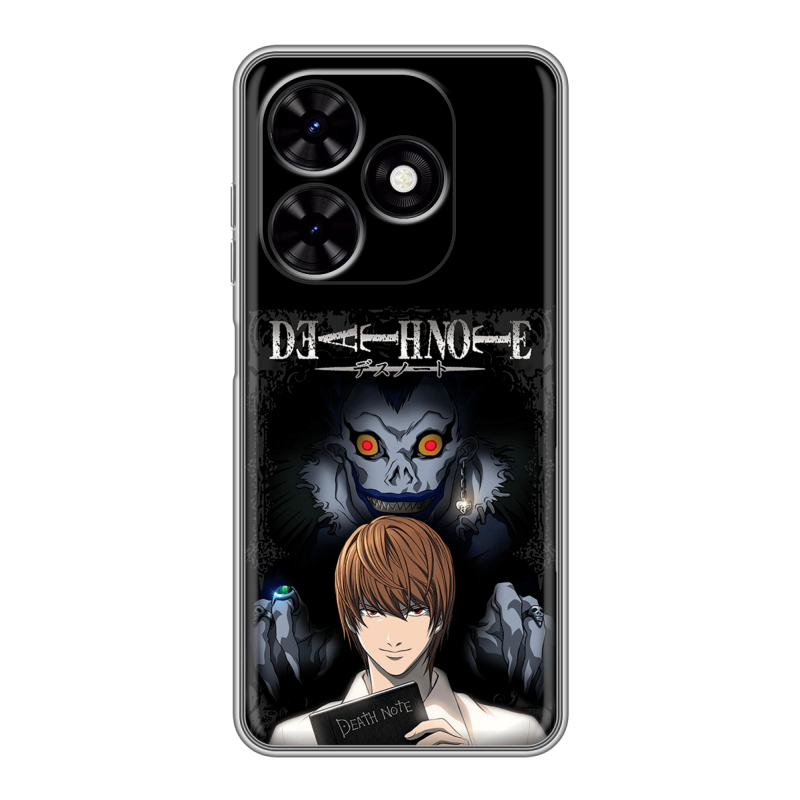 Силиконовый чехол на Tecno Spark Go 2024 с принтом Death note Тетрадь смерти Силиконовый чехол на Tecno Spark Go 2024 с принтом Death note Тетрадь смерти