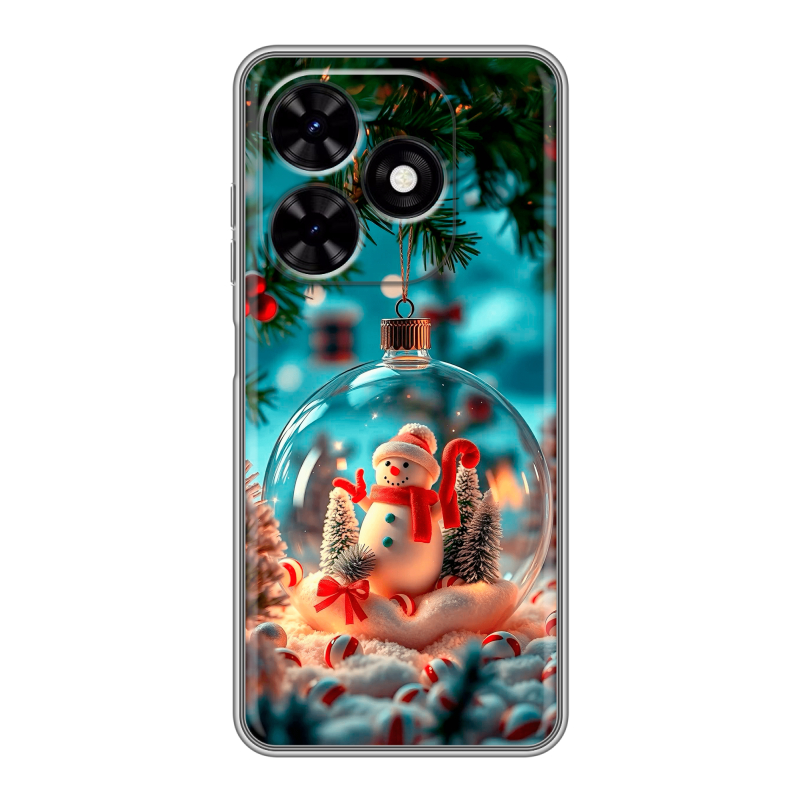 Силиконовый чехол на Tecno Spark Go 2024 с принтом Новый год Силиконовый чехол на Tecno Spark Go 2024 с принтом Новый год
