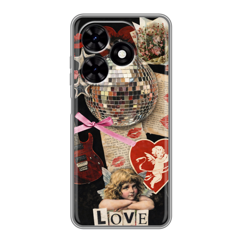 Силиконовый чехол на Tecno Spark Go 2024 с принтом для девочек Силиконовый чехол на Tecno Spark Go 2024 с принтом для девочек