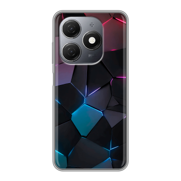 Силиконовый чехол на Tecno Spark 20 с принтом Геометрия неона Силиконовый чехол на Tecno Spark 20 с принтом Геометрия неона