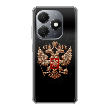 Силиконовый чехол на Tecno Spark 20 с принтом Герб России Силиконовый чехол на Tecno Spark 20 с принтом Герб России