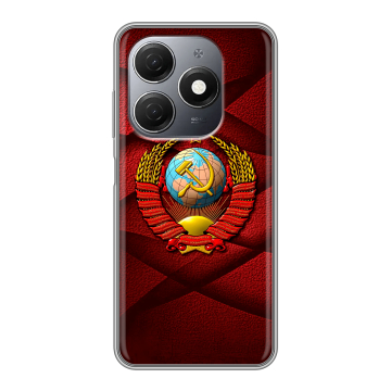 Силиконовый чехол на Tecno Spark 20 с принтом Герб СССР Силиконовый чехол на Tecno Spark 20 с принтом Герб СССР