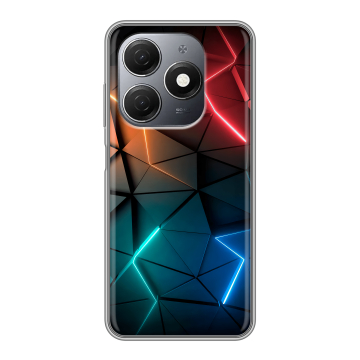 Силиконовый чехол на Tecno Spark 20 с принтом Абстракция неон Силиконовый чехол на Tecno Spark 20 с принтом Абстракция неон
