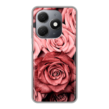 Силиконовый чехол на Tecno Spark 20 с принтом Цветы розы Силиконовый чехол на Tecno Spark 20 с принтом Цветы розы