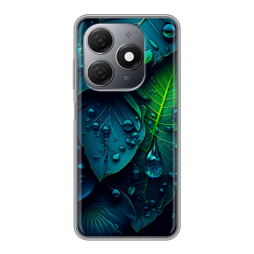 Силиконовый чехол на Tecno Spark 20 с принтом Листья Силиконовый чехол на Tecno Spark 20 с принтом Листья