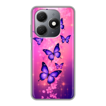 Силиконовый чехол на Tecno Spark 20 с принтом Бабочки