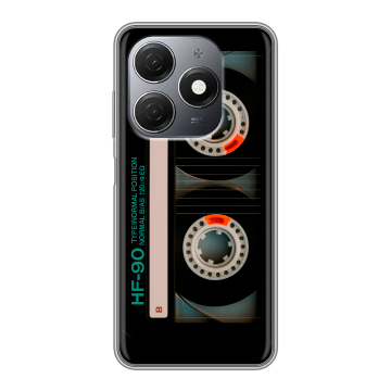Силиконовый чехол на Tecno Spark 20 с принтом Кассета Силиконовый чехол на Tecno Spark 20 с принтом Кассета