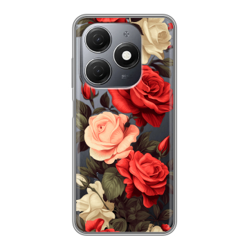 Силиконовый чехол на Tecno Spark 20 с принтом Розы Силиконовый чехол на Tecno Spark 20 с принтом Розы