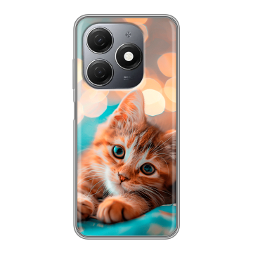 Силиконовый чехол на Tecno Spark 20 с принтом котик Силиконовый чехол на Tecno Spark 20 с принтом котик