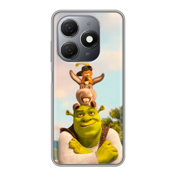 Силиконовый чехол на Tecno Spark 20 с принтом Шрек Shrek